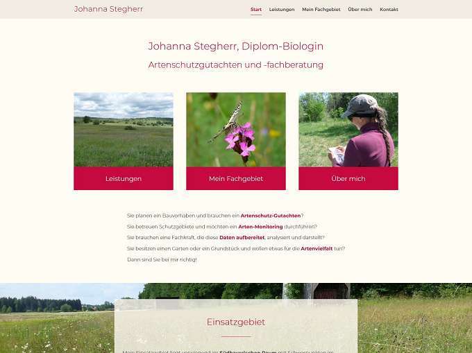 Website Johanna Stegherr