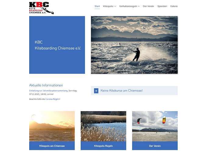 Website Kiteboarding Chiemsee